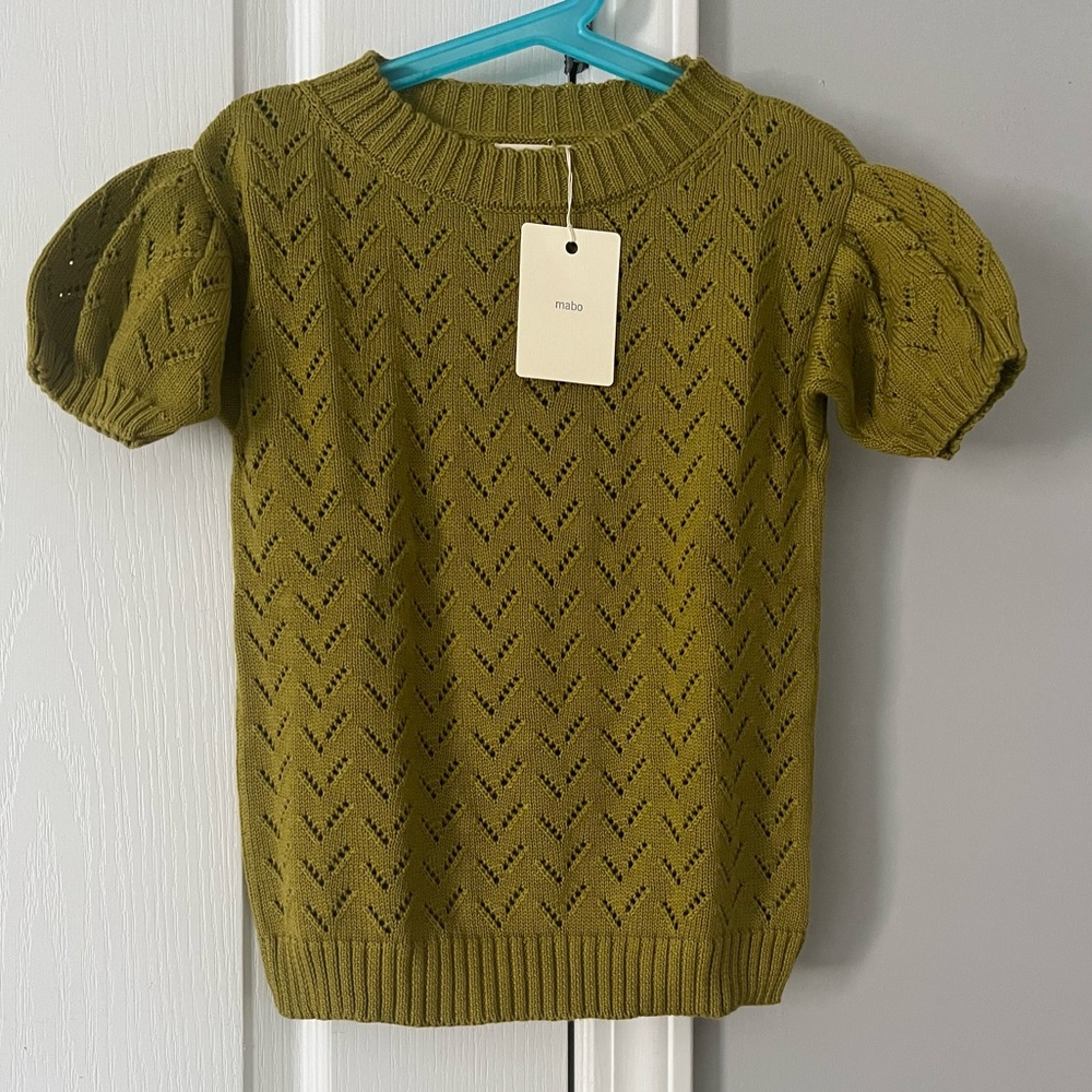 Mabo Pointelle Sweater 8/9 NWT!